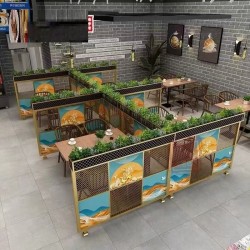 餐厅饭店矮隔断A169