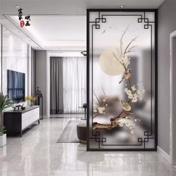 艺术玻璃屏风Y156