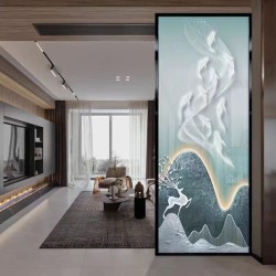 艺术玻璃屏风Y087