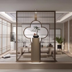 带装饰画屏风Z033