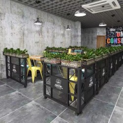餐厅饭店矮隔断A080