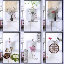 艺术玻璃屏风Y037