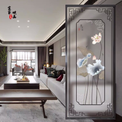 艺术玻璃屏风Y075