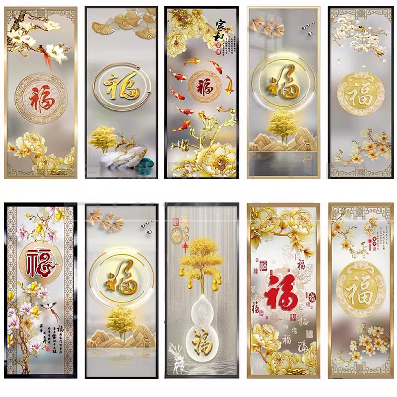 艺术玻璃屏风X007