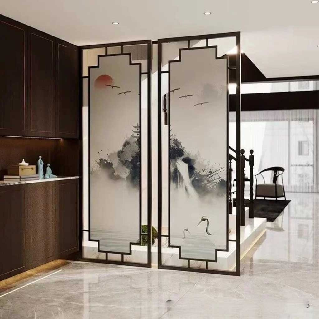 艺术玻璃屏风X163