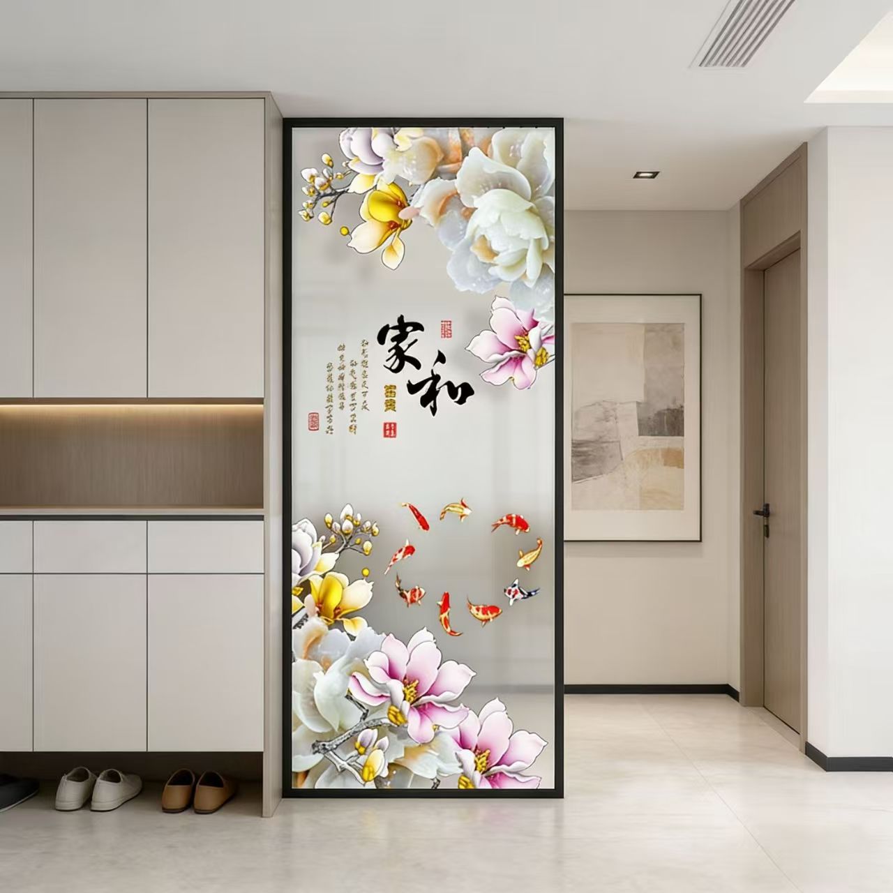 艺术玻璃屏风X168