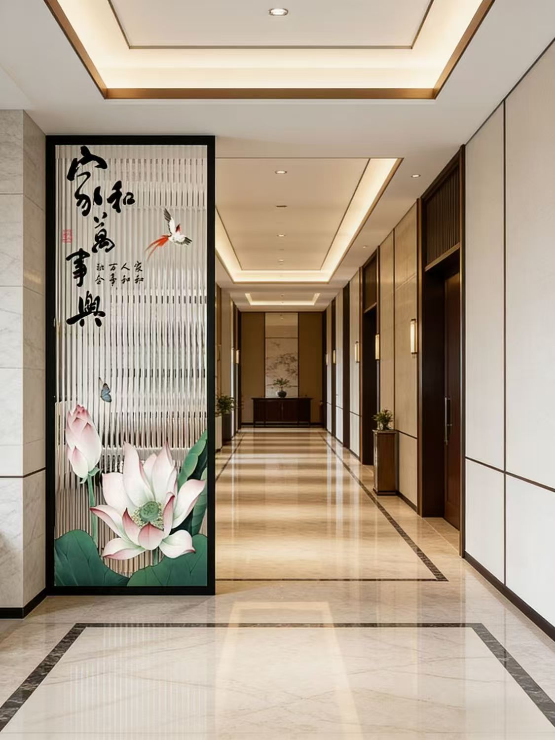 艺术玻璃屏风X169